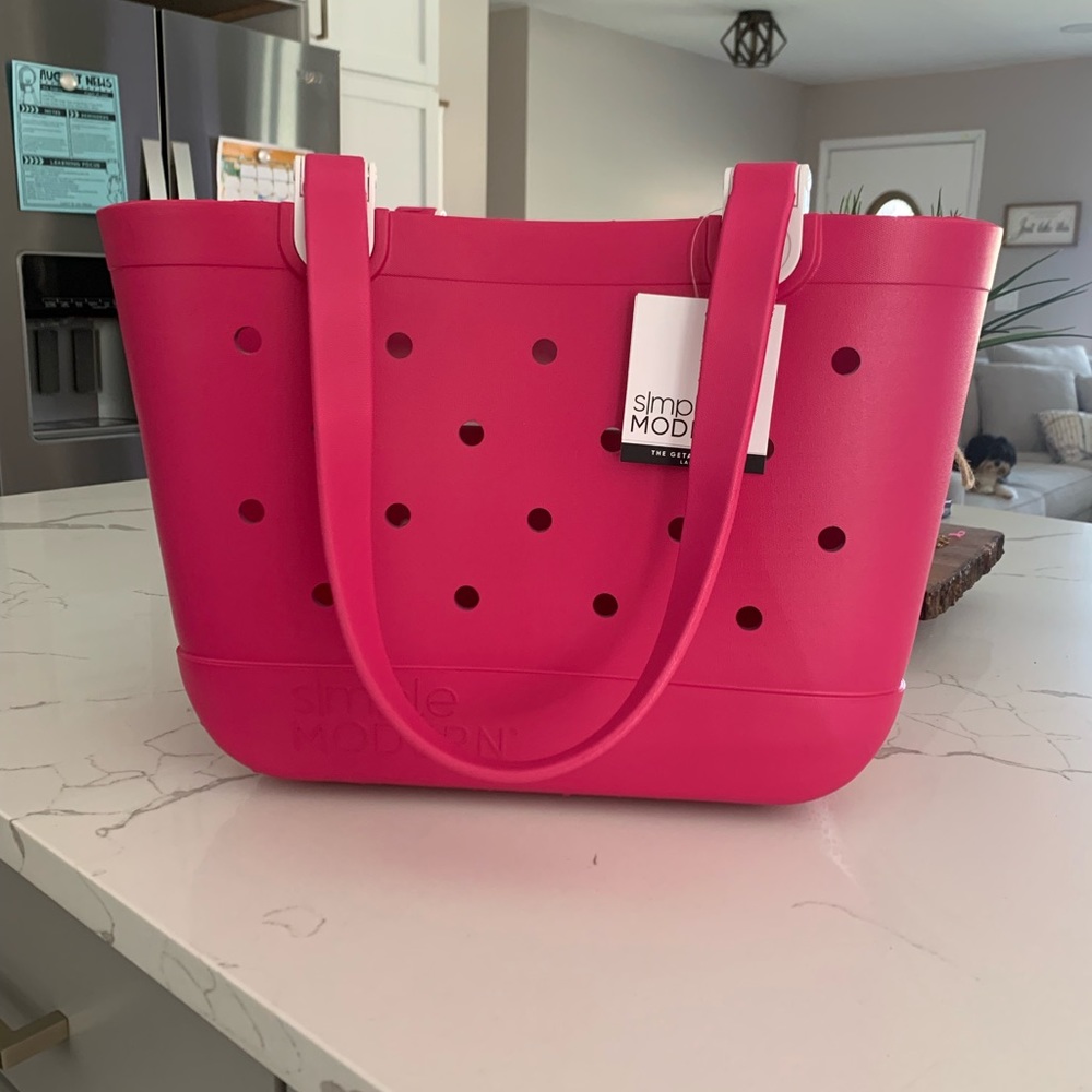 Hot pink large tote